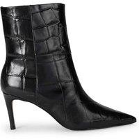 KG Kurt Geiger Women's 'Strict Ankle Boot' Croc Print Leather Boots in Black | Size: 6