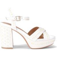 KG Kurt Geiger Women's 'Fleur Platform' Heels in Cream | Size: 5
