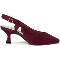 Paradox London Women's Fervora' Wide Fit Mid Heel Chisel Toe Sling Backs in Burgundy | Size: 7E