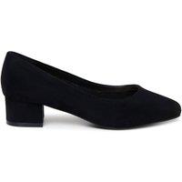 Paradox London Women's Gretchen' Wide Fit Square Toe Block Heel Court Shoes in Black | Size: 6E