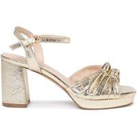 Paradox London Women's Liliane' Block Heel Platform Sandals in Gold | Size: 4