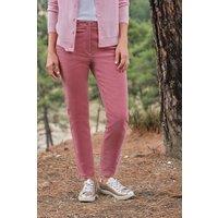 WoolOvers Women's Cotton Straight Leg Cord Jeans in Pink | Size: 14S