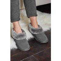WoolOvers Women's Womens Short Sheepskin Slipper Boot in Grey | Size: 6