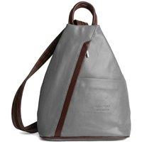 Woodland Leathers Women's Women's Italian Leather Convertible Backpack in Grey