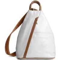 Woodland Leathers Women's Women's Italian Leather Convertible Backpack in White