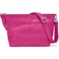Woodland Leathers Women's Genuine Italian Leather Handbag Shoulder Bag in Fuchsia