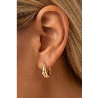 MUCHV Women's Moissanite Hoop Earrings in 18k Gold or Silver