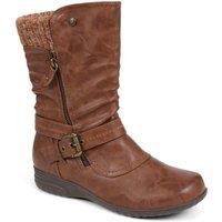 Pavers Women's Slouch Calf Boots in Tan | Size: 6