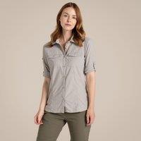 Craghoppers Women's Nosilife Adventure' Long Sleeved Shirt With Insect Repellent Technology in Light Beige | Size: 8