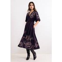 Phase Eight Women's Mabel Print Dress in Aubergine | Size: 12