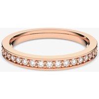 Swarovski Women's Rare Rose Gold Tone White Crystal Channel Half Eternity Ring | Size: 50 (J 3/4)