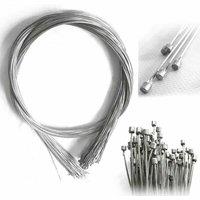 NESTLUNE 10Pcs Derailleur Bike Gear Shift Cable Inner Wire Set in Silver | Size: 0-1 m
