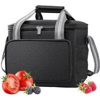 Kelvenix black Large Insulated Lunch Bag Adult Kids Men Thermal | Size: 0.6m2