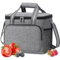 Kelvenix grey Large Insulated Lunch Bag Adult Kids Men Thermal | Size: 0.6m2