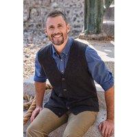 WoolOvers Men's Mens 100% Lambswool Waistcoat in Grey | Size: XL