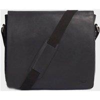 OSPREY LONDON Men's The Smithy Large Leather Messenger Bag in Black