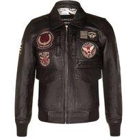 Infinity Leather Men's Leather Air Force Bomber Jacket - Dublin in Black | Size: 6XL