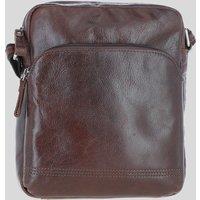 Ashwood Leather Men's 'Bruno' Real Leather Vintage Medium Flight Shoulder Bag in Brown