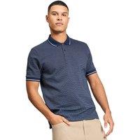 Ben Sherman Men's Jacquard Polo Shirt in Dark Navy | Size: XL