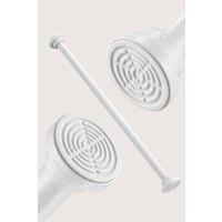 Living and Home Stainless Steel Telescopic Curtain Rod in White | Size: 70 cm