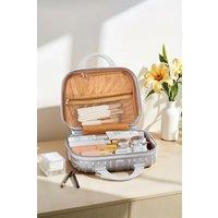 SHEONLY Portable Silver Lightweight Hard Shell Travel Cosmetic Case
