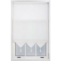 Furnished Triangle Peak Window Roller Blind With Metal Fittings in White | Size: 45 cm width x 165 cm drop
