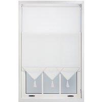 Furnished Triangle Peak Window Roller Blind With Metal Fittings in White | Size: 170 cm width x 165 cm drop