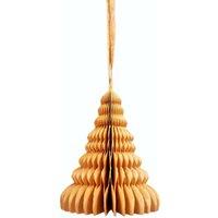 Four Candle Set of 6 Gold Christmas Honeycomb Paper Ornaments