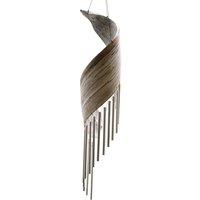 Serenityy Coconut Leaf Wind Chimes Whitewash - Garden Sculpture Style in White