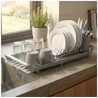 Andrew James Small Extendable Dish Rack in Grey