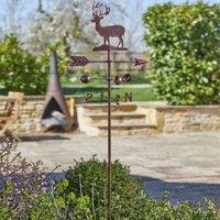 Marco Paul Large Garden Wind Vane - Stag in Bronze