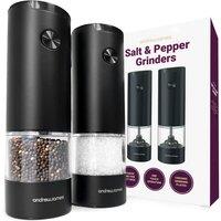 Andrew James Salt & Pepper Mills in Black