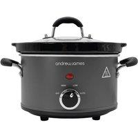 Andrew James 1.5L Premium Slow Cooker in Grey