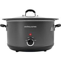 Andrew James 6.5L Premium Slow Cooker in Grey