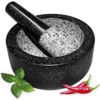 Andrew James Granite Pestle & Mortar in Black