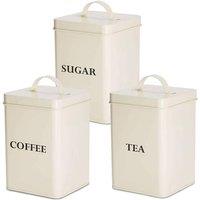 Andrew James Vintage Canisters in Cream