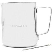 Andrew James 600ml Milk Jug with Art Pen in Silver