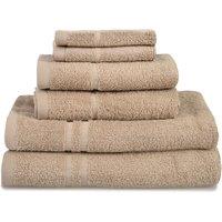 Allure Bath Fashions Hotel Essentials Cotton 6 Piece Towel Set in Beige