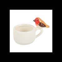 KDMD Robin Tealight Holder Ceramic Cup Cream Warm Glow