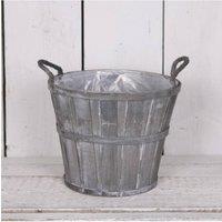 KDMD Greywashed Wooden Barrel in Grey