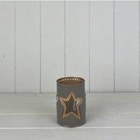 KDMD Grey Tealight Holder with Star Design