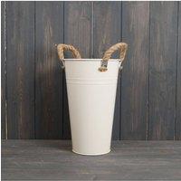 KDMD Cream Handcrafted Classic Flower Bucket
