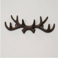 KDMD Cast Iron Antler Coat Hook in Brown