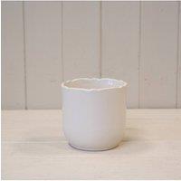 KDMD Small White Indoor Ceramic Pot