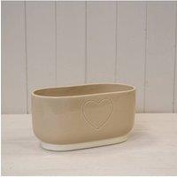 KDMD Cream Debossed Heart Trough
