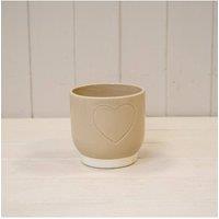 KDMD Cream Debossed Heart Pot