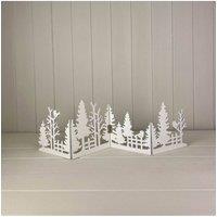 KDMD White Wooden Christmas Scene Display (18.5cm)