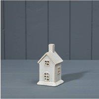 KDMD White Cosy Ceramic House Tealight Holder