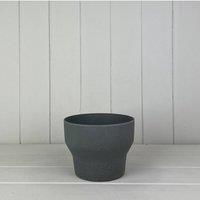 KDMD Earthy Anthracite Bamboo Minimalist Pot in Grey