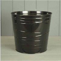 KDMD Black Zinc Pot (with drainage Holes)